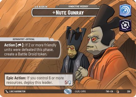 Nute Gunray - Vindictive Viceroy - Showcase - Foil