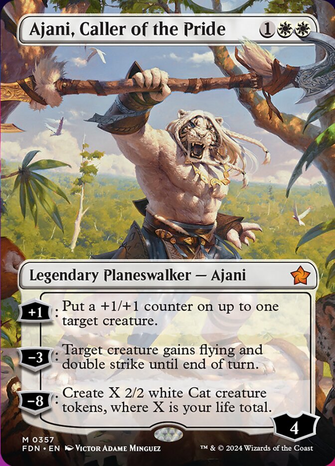 Ajani, Caller of the Pride - Foil - Borderless