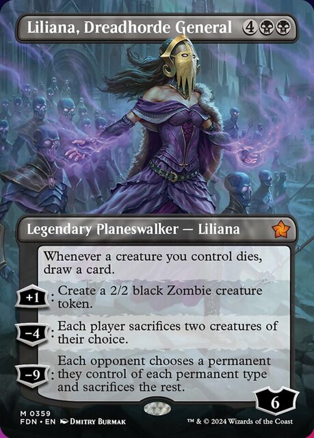 Liliana, Dreadhorde General - Foil - Borderless