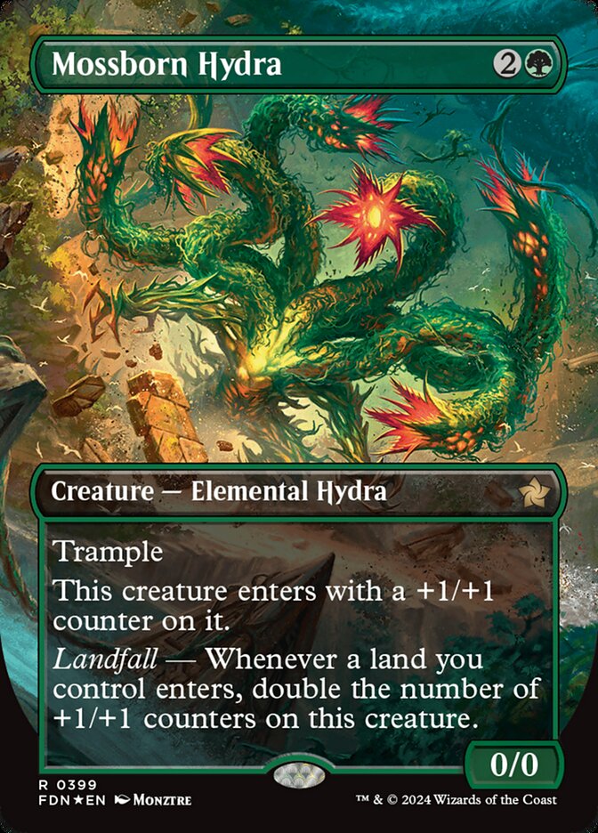 Mossborn Hydra - Mana Foil - Borderless