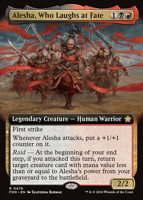 Alesha, Who Laughs at Fate - Foil - Extended Art