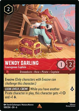 Wendy Darling - Courageous Captain - 108/204 - Rare