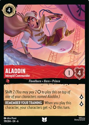 Aladdin - Intrepid Commander - 119/204 - Uncommon - Cold Foil