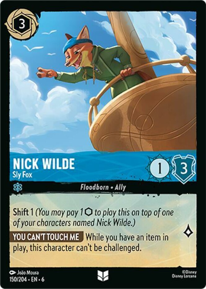 4x Nick Wilde - Sly Fox - 150/204 - Uncommon NM-Mint Disney