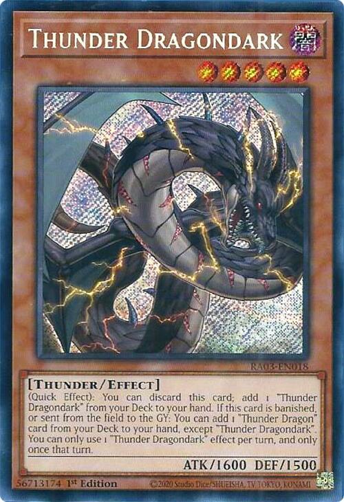 Thunder Dragondark - RA03-EN018 - Secret Rare - 1st Edition