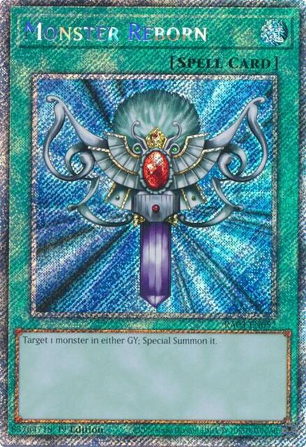Monster Reborn - RA03-EN052 - Platinum Secret Rare - 1st Edition