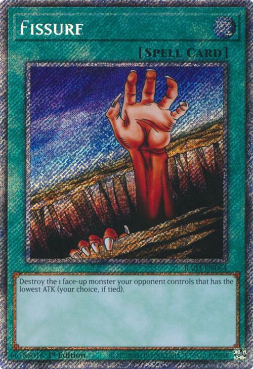 Fissure - RA03-EN084 - Platinum Secret Rare - 1st Edition