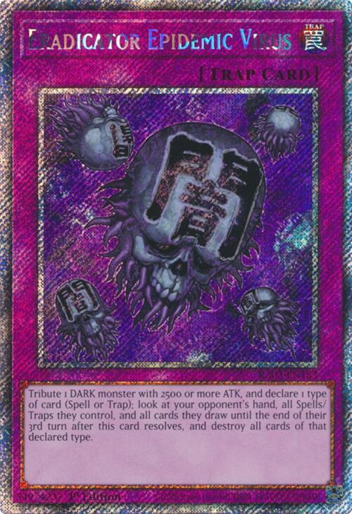Eradicator Epidemic Virus - RA03-EN183 - Platinum Secret Rare - 1st Edition Eradicator Epidemic Virus - RA03-EN183 - Platinum Secret Rare - 1st Edition