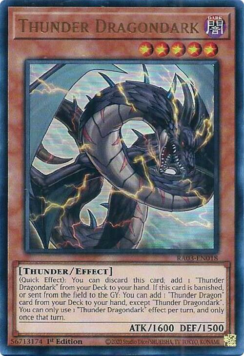 Thunder Dragondark - RA03-EN018 - Ultra Rare - 1st Edition