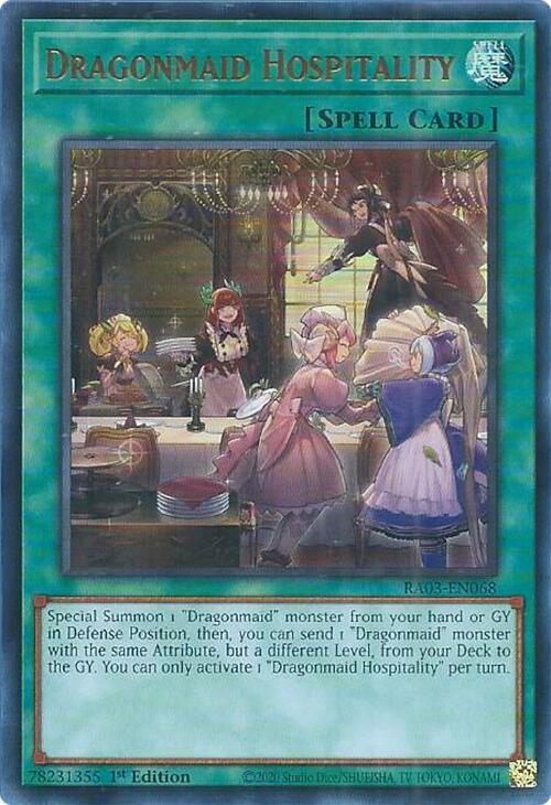 Dragonmaid Hospitality - RA03-EN068 - Ultra Rare - 1st Edition