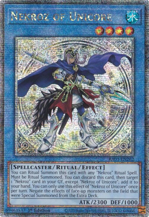 Nekroz of Unicore - RA03-EN262 - Quarter Century Secret Rare - 1st Edition Nekroz of Unicore - RA03-EN262 - Quarter Century Secret Rare - 1st Edition