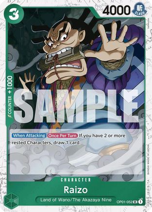 Raizo (Jolly Roger Foil) - OP01-052 - UC - Foil