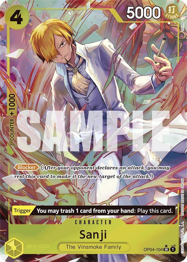 Sanji (Alternate Art) - OP04-104 - SR - Foil