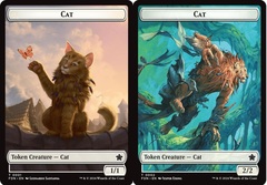 Cat (0001) // Cat (0002) Doubled-Sided Token - Foil