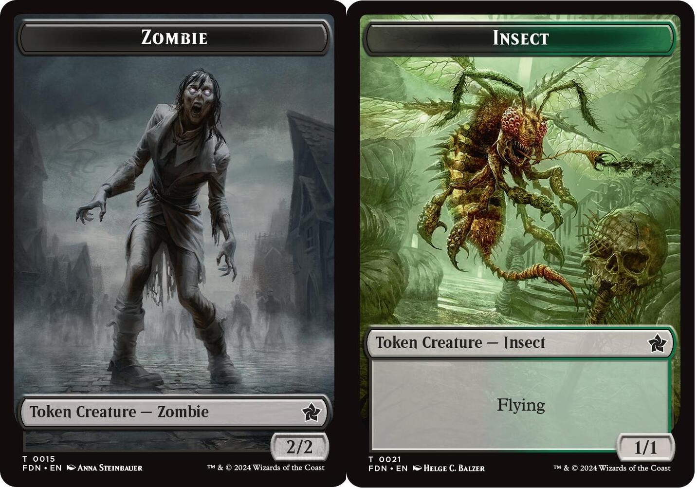 Zombie // Insect Doubled-Sided Token