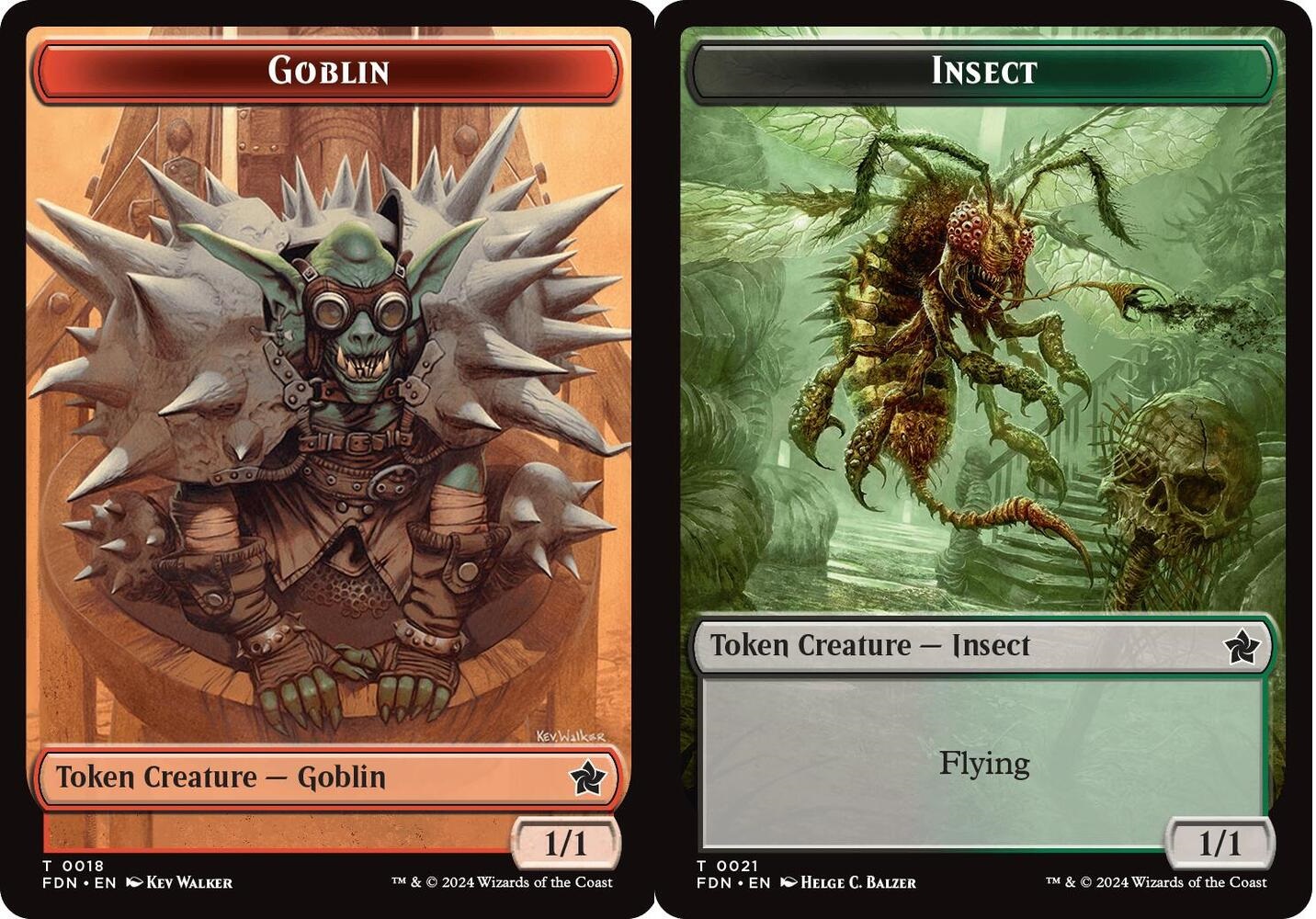 Token - Goblin // Insect Doubled-Sided - Foil