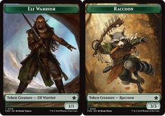 Elf Warrior // Raccoon Doubled-Sided Token