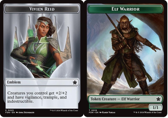 Emblem - Vivien Reid // Elf Warrior Double-Sided Token