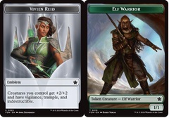 Emblem - Vivien Reid // Elf Warrior Double-Sided Token - Foil