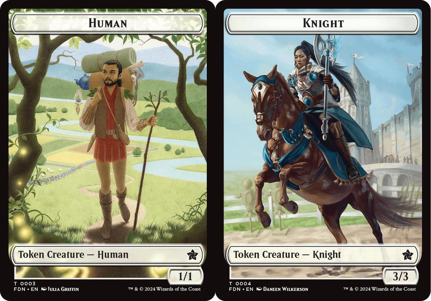 Human // Knight Double-Sided Token