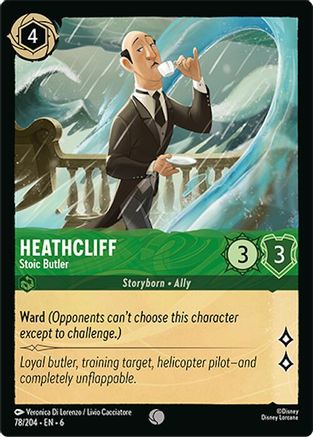 Heathcliff - Stoic Butler - 78/204 - Common - Cold Foil