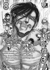Teaming with the Attack Titan (Alternate Art) - 105/186 - U - Holofoil