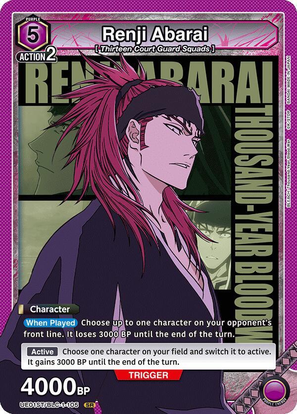 Renji Abarai (105) - UE01ST/BLC-1-105 - Super Rare - Foil