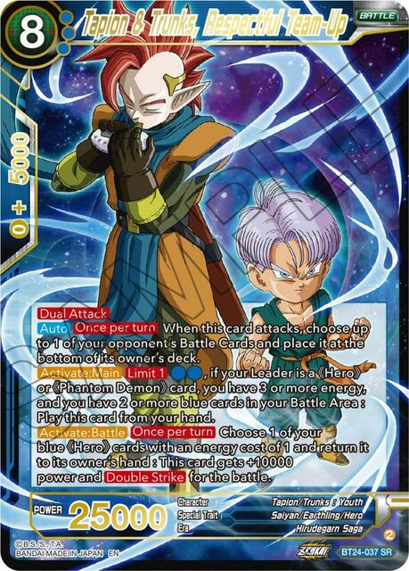 Tapion & Trunks, Respectful Team-Up - BT24-037 - SR - Foil
