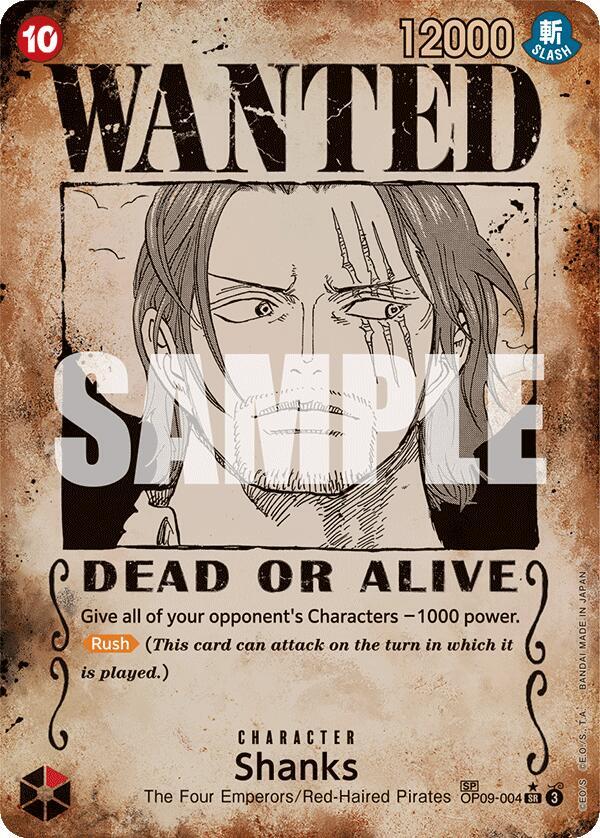 Shanks (Wanted Poster) - OP09-004 - SR - Foil