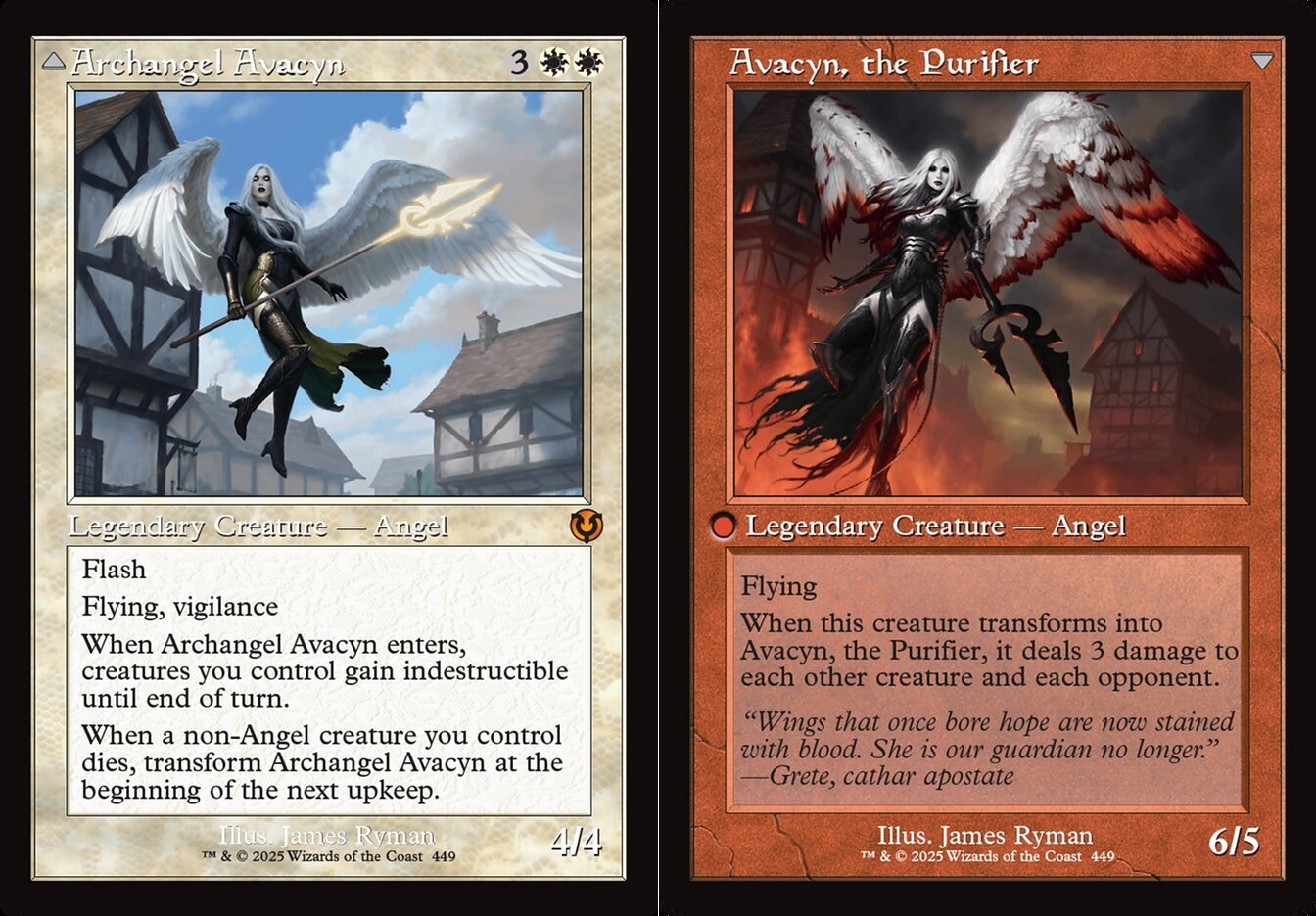 Archangel Avacyn // Avacyn, the Purifier - Foil - Retro Frame