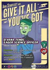 D'Vana Tendi, Eager Science Officer (Alternate Art) - STK03 1/22 - C - Holofoil