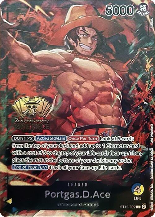 Portgas.D.Ace - ST13-002 - P -  (2nd Anniversary Tournament) - Foil