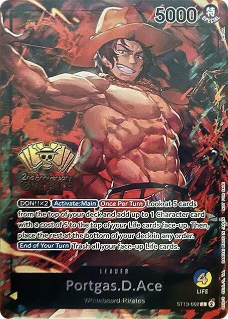 Portgas.D.Ace - ST13-002 - P -  (2nd Anniversary Tournament) - Foil