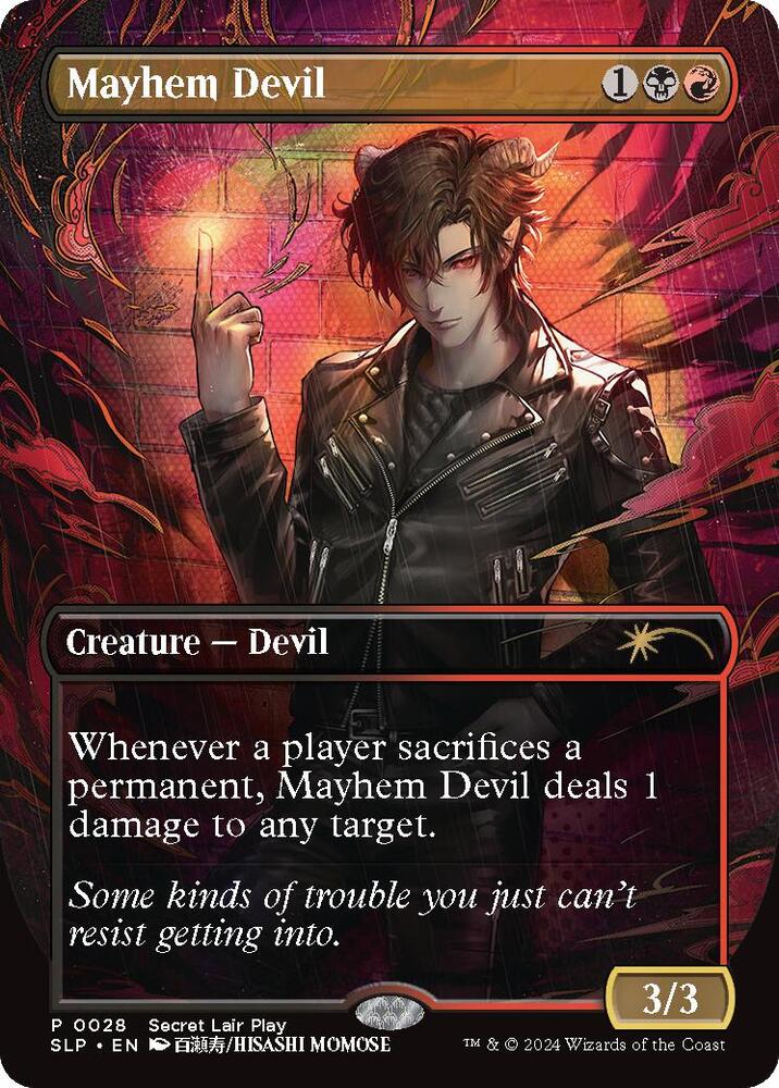 Mayhem Devil (0028) - Borderless - Pro Tour Promo