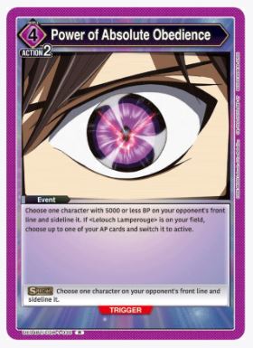 Power of Absolute Obedience - UE04BT/CGH-1-030 - Rare