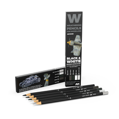 AK Interactive Weathering Pencil Set - Black and White