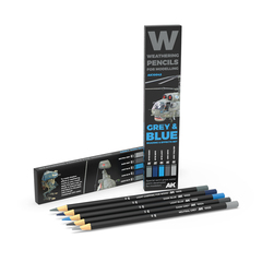 AK Interactive Weathering Pencil Set - Grey and Blue Camouflages