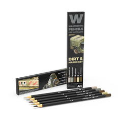 AK Interactive Weathering Pencil Set - Splashes, Dirt and Stains