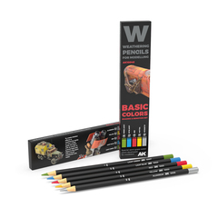 AK Interactive Weathering Pencil Set - Basics