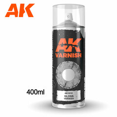 AK Interactive Gloss Varnish - Spray 400ml (Includes 2 nozzles)