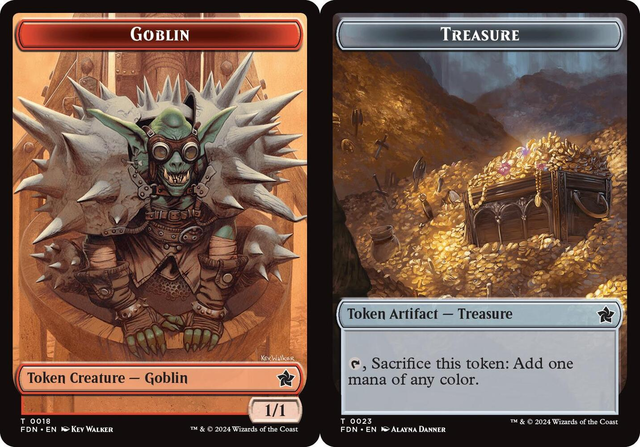 Goblin // Treasure Double-Sided Token