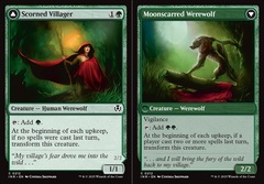 Scorned Villager // Moonscarred Werewolf - Foil