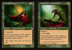 Scorned Villager // Moonscarred Werewolf - Foil - Retro Frame