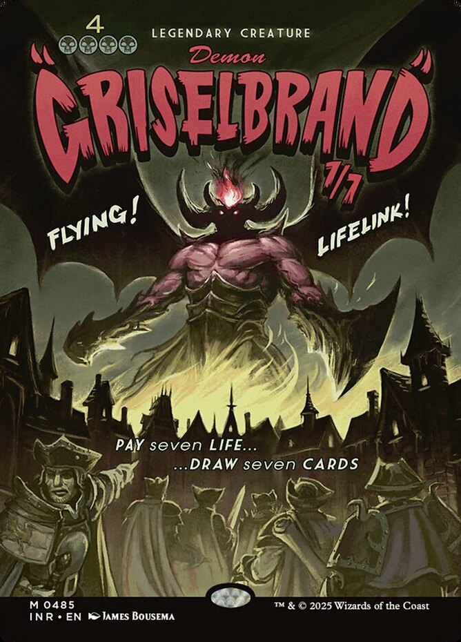 movie poster cards mtg Mint/Near-Mint, English - 1 x MTG Griselbrand - Borderless Movie Poster  Innistra