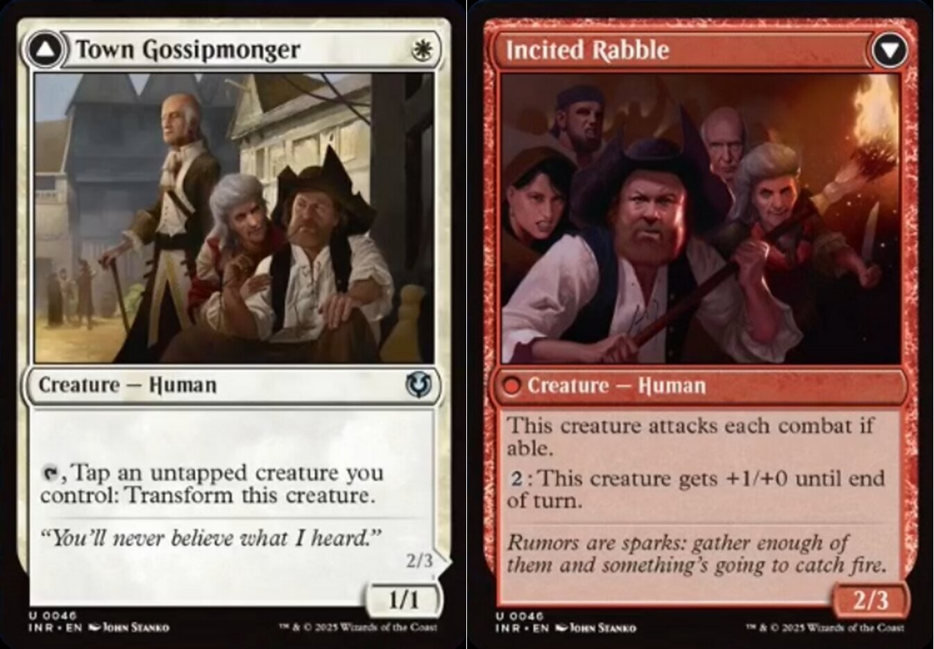 Town Gossipmonger // Incited Rabble - Foil