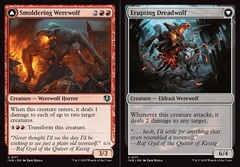 Smoldering Werewolf // Erupting Dreadwolf