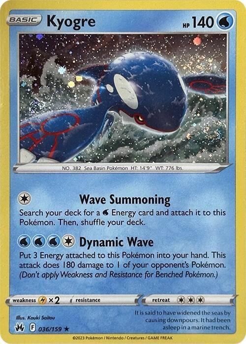Kyogre - 036/159 - Cosmos Holo