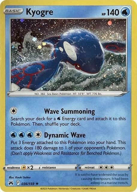 Kyogre - 036/159 - Cosmos Holo
