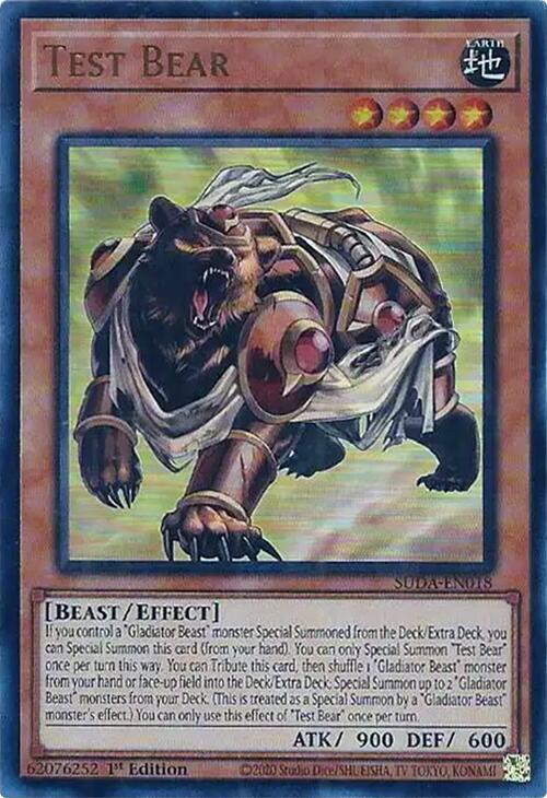Test Bear - SUDA-EN018 - Ultra Rare - 1st Edition