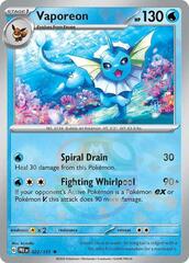 Vaporeon (Master Ball Pattern) - 022/131 - Rare - Reverse Holo